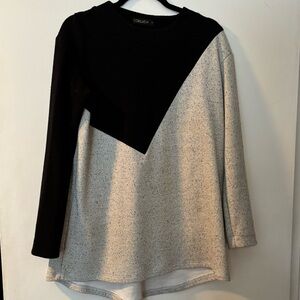 Cokluch Black and Gray Colorblock Sweater